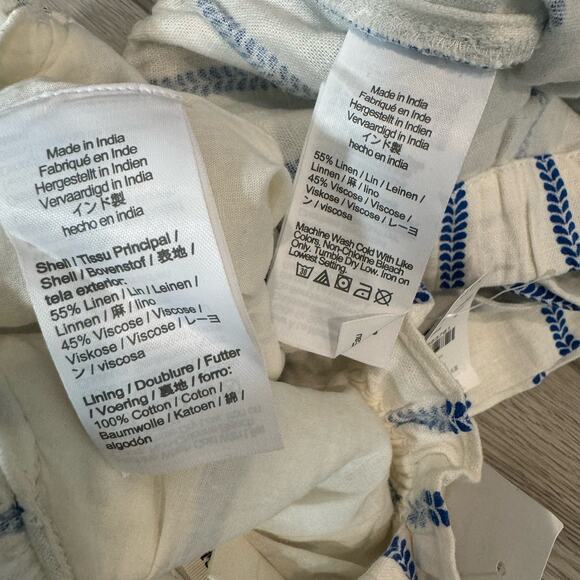 J.Crew CrewCuts Linen Blend Set Ruffle Strap Top & Tie Waist Pant Greece Set 3 - Picture 4 of 8